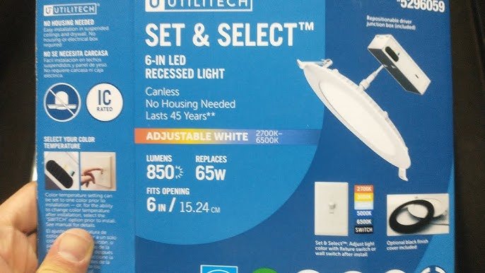 Utilitech Retrofit Recessed Light Easy Upgrade Installation Guide